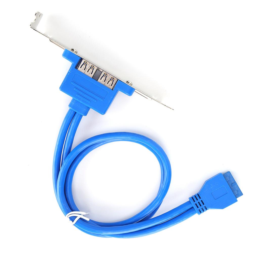 Double USB Baffle Cable Motherboard 19 Pin to Dual Port A Female Extension Rear Panel Bracket