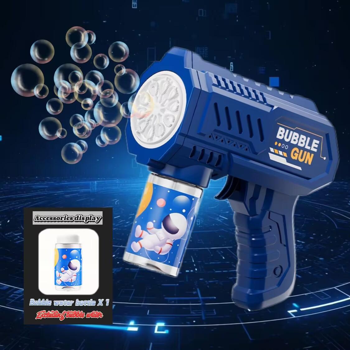 

Space Electric Bubble Gun Toy Handheld Toy Bubble Gun Outdoor Toy Without Battery Without Bubble Water зелёный