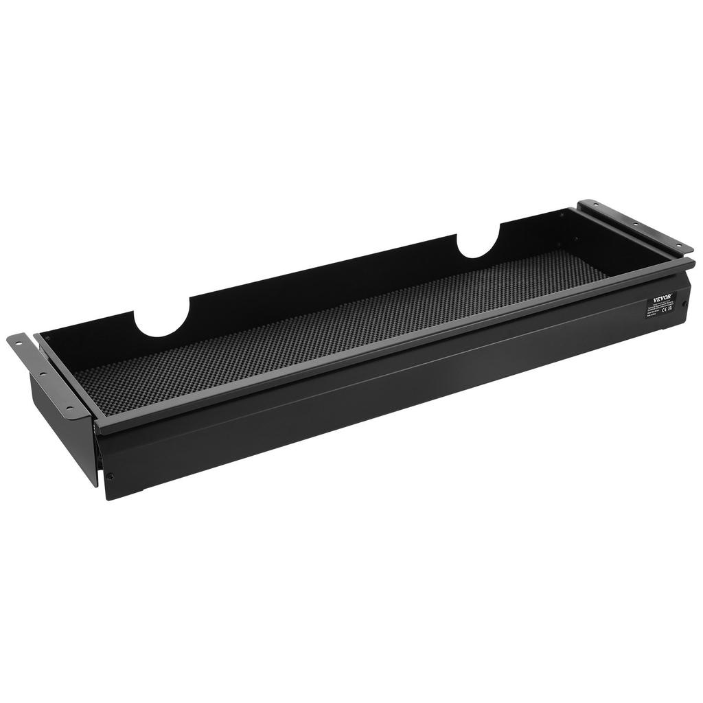 VEVOR 33" Wide Under Desk Drawer Slide Out, Under Desk Mounted Pull-out Drawer Attachment, Hidden Desktop Storage Organizer