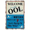 Funny Pool Rules Metal Sign Vintage Tin Wall Art for Home Bar Decor 8x12 Inches
