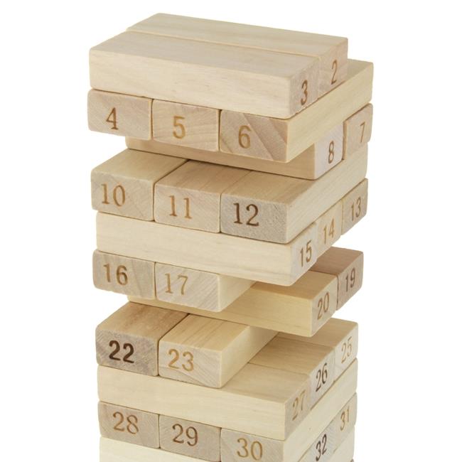 Jenga Wooden Puzzle Wobbly Tower