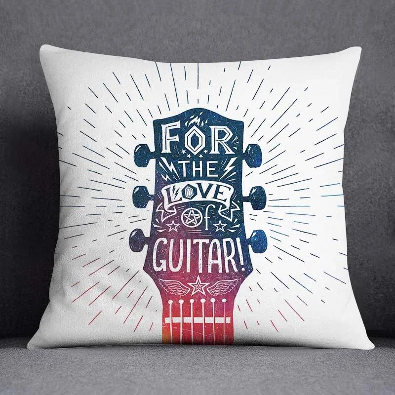 Taie D'oreiller Carrée Avec Motif De Note De Musique JESeries, Housse De Coussin De Bureau, Décoration De La Maison