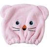 Cute Cartoon Bear Soft Absorbent Dry Hair Cap For Kids Coral Fleece Microfiber Hair Drying Towel Head Wrap For Children Kids