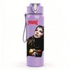 1PC Retro Long Hair Female Singer Portrait Print 750ml Portable Sports Water Bottle Leakproof Gym Outdoor Travel Drink Cup