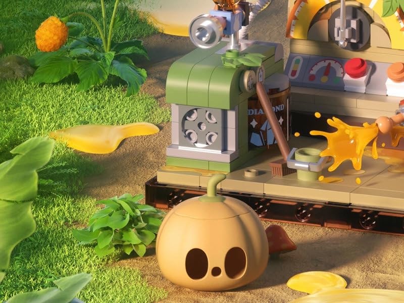 LABUBU THE MONSTERS Forest Secret Graffiti with Juice POP MART Interior Block Figure Building Blocks Cute and Stylish Gift Official Lovebu Product