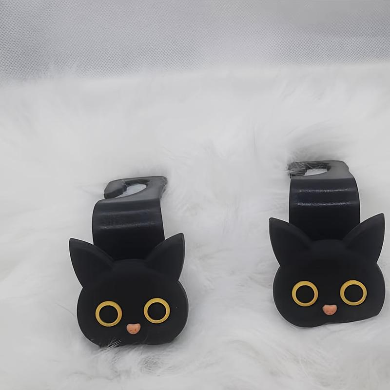 3D Katzen Cartoon Haken Auto Sitzhaken Für Kopfstütze Fahrzeug Tier Kopfstützen Haken Niedlicher Aufbewahrungshaken Für Taschen Kleiderhaken