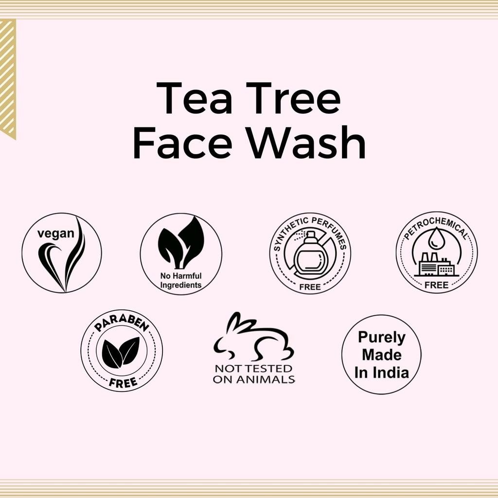 Средство для умывания с Чайным деревом (100 мл), Tea Tree Face Wash,  Aroma Treasures