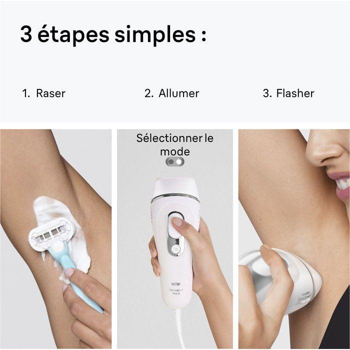 Pulsed light epilator - BRAUN - IPL PL3020 - 300,000 flashes - White