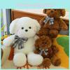 Sweater Teddy Cartoon Dog Plush Cuddly Sleeping Pillow Bow Tie Gift Kids For