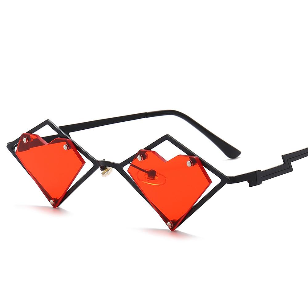 

Metal Frames Heart Rimless Sunglasses Women Men Steampunk Luxury Brand Sun Glasses Female Gradient Hip Hop Eyewear UV400 Shades