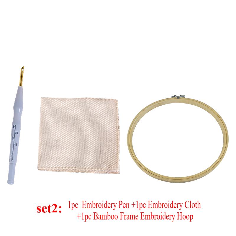 Punch Needle Adjustable Embroidery Starter Tools for Kids and Adults Beginners Gifts DIY Embroidered Art Craft Accessory