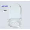 Non-Electric Bidet Toilet Seat Cover Soft Closing Dual Nozzle Manual Control Bidet Seat Home Universal Toilet Seat Lid