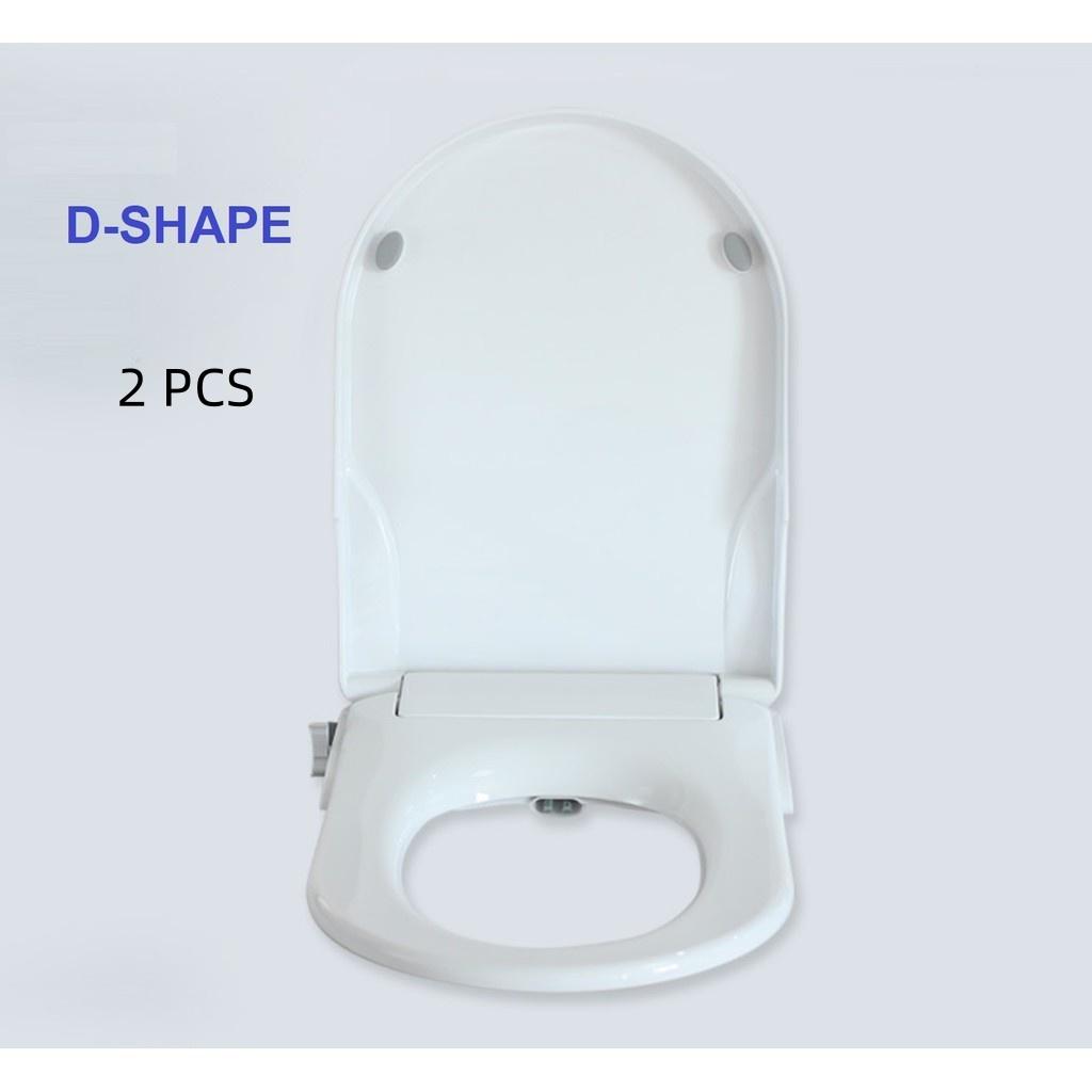 Non-Electric Bidet Toilet Seat Cover Soft Closing Dual Nozzle Manual Control Bidet Seat Home Universal Toilet Seat Lid