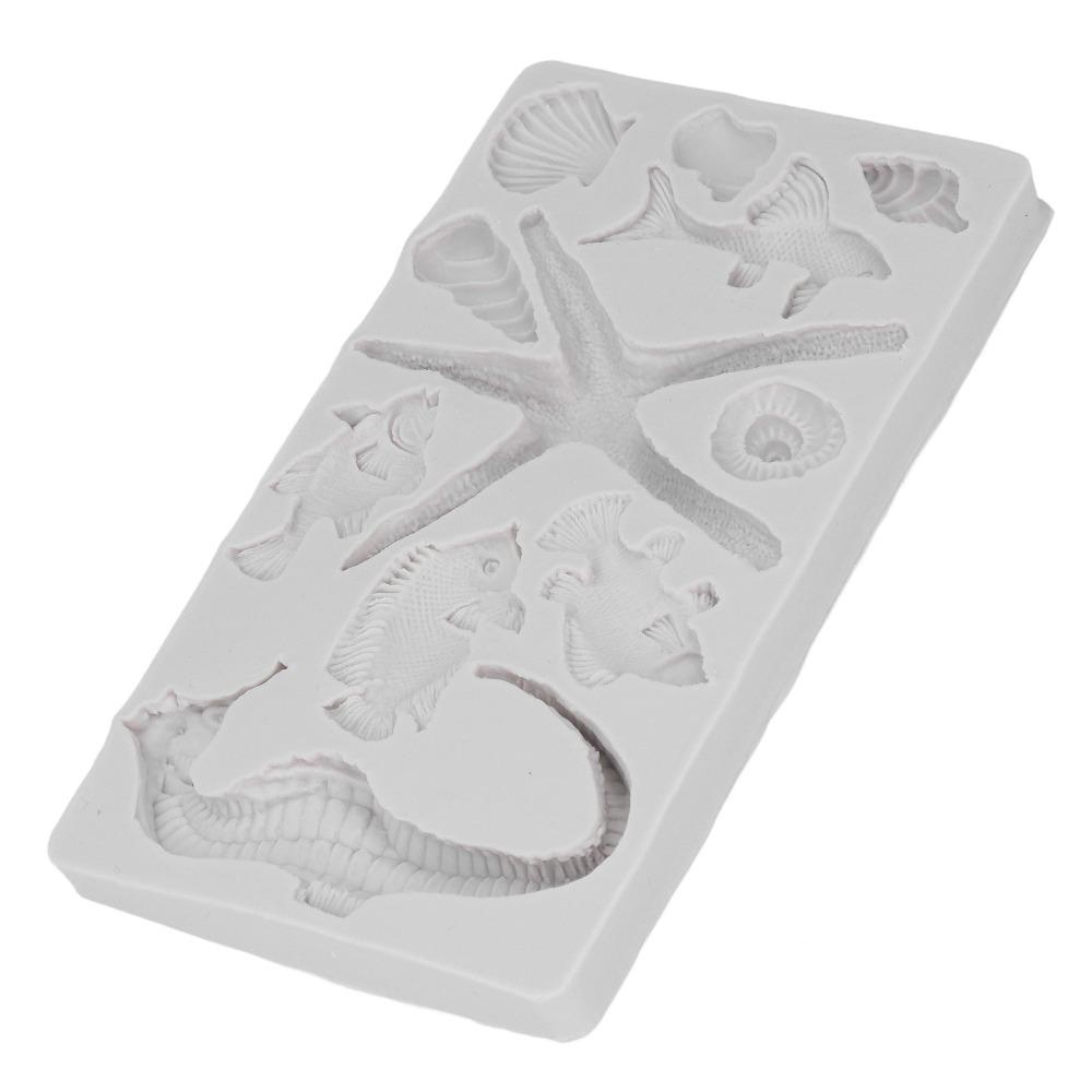 Baking Mold Reusable Silicone Mold Non Stick Silicone Fondant Mold Marine Theme Molds Sugar Craft