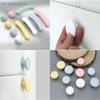 {MX} Nordischer Stil Keramik Macaron Bunt Schrankgriffe Rund Stern Mond Form Schubladengriff Kinderzimmer Möbel Griffe