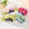 Multicolor Flower Hair Comb Cloth Thai Hair Comb Temperament Hair Accessories  performance clothing