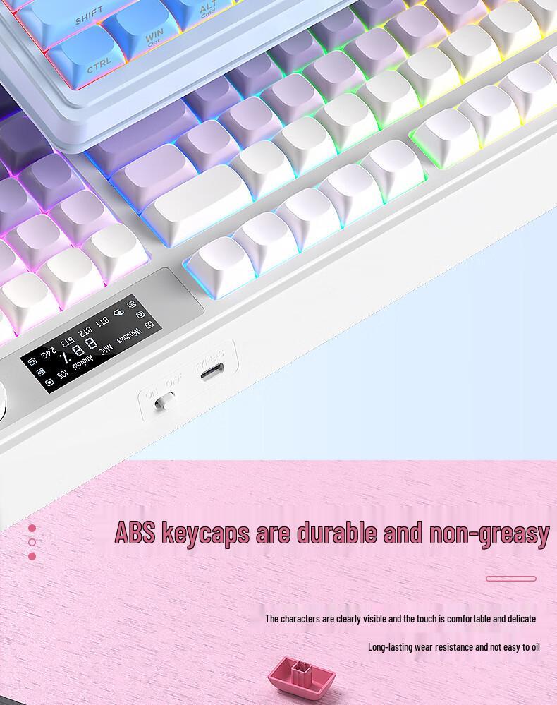 AULA S99PRO Silent Mechanical-Feel RGB Keyboard: Ergonomic, Long Battery, Triple-Mode