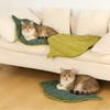 Pet Mat Bite Resistant Four Seasons Leaf Shape Washable Breathable Soft Cat Dog Bed Cage Kennel Pad Pet Sleeping Rest Mat