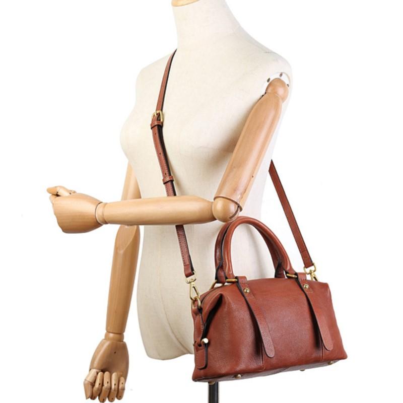 Johnature Women's Handbag Genuine Leather Retro Large Capacity Pillow Bag Commuting Versatile Cowhide Shoulder Bags