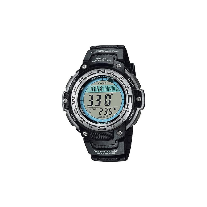 

Casio 200m Waterproof Casual Versatile Quartz Movement Resin Strap Japanese and Korean Watch Men s Watch Gray Dial SGW-100J-1JH серый