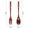 Japanese Style Dinnerware Set Wooden Spoon Fork Cutlery Set Long Handled Dessert Soup Spoon Salad Fork Outdoor Kitchen Tableware