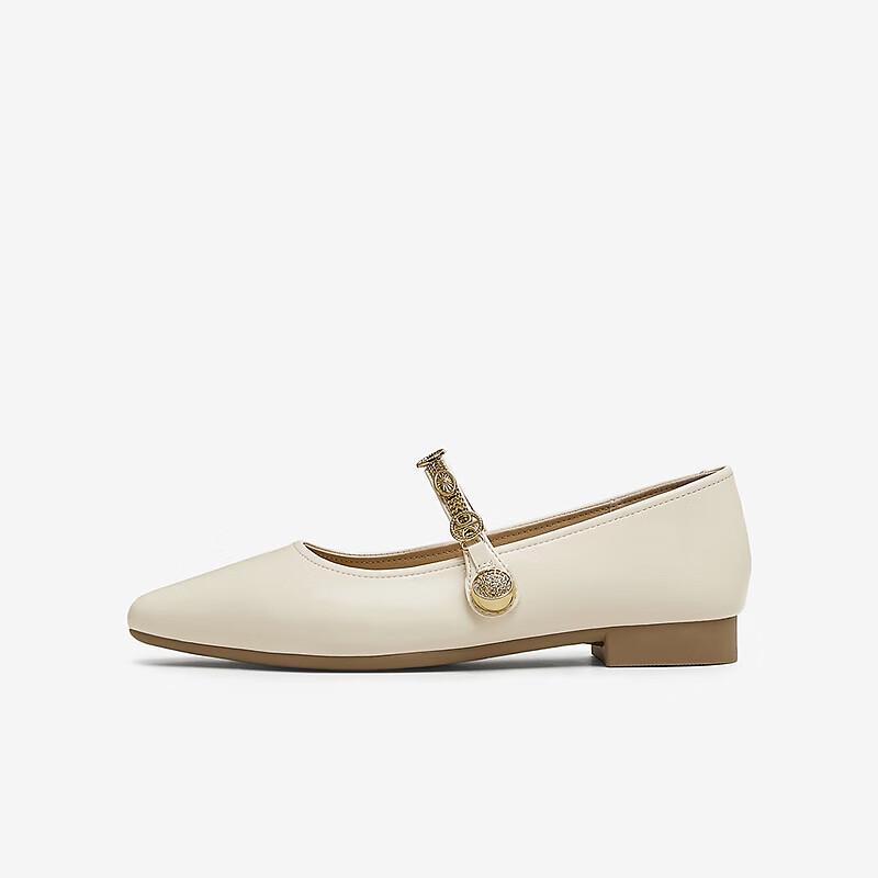 BASTO Women s Retro Pointed Toe Mary Jane Flats M1581AQ5 35
