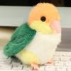 1/4 Inch Green Parrot Slap Band Plush Toy Kawaii Stuffed Bird Keychain Soft Plushie Gift for Kids