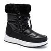 Winter New Woman Warm Snow Boots Waterproof Lace-Up Thicken Plush Winter Botas Mujer Warm Platform Ankle Boots