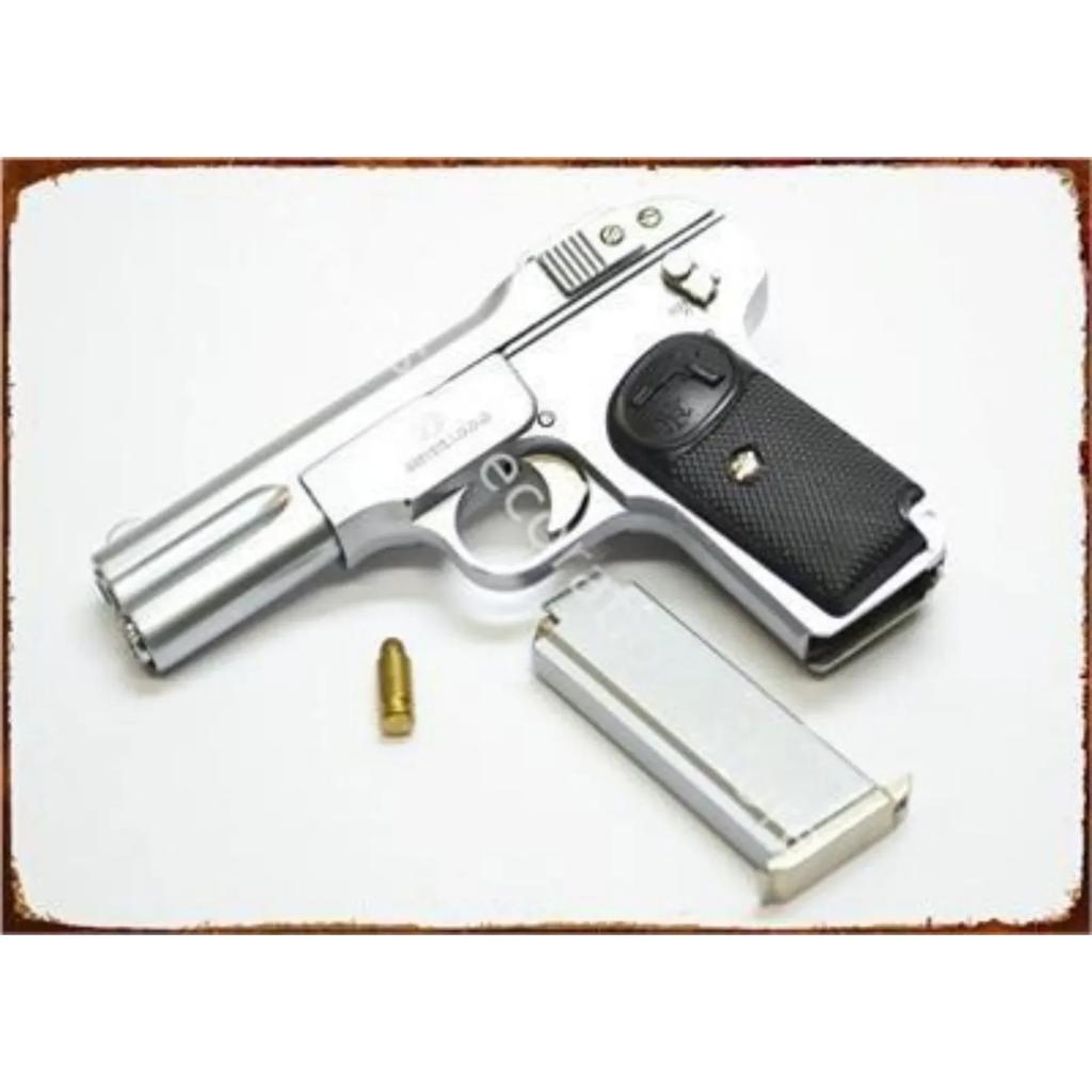 Vintage NEW Pistol HD Tin Painting Metal Sign Poster Home Living Room Bar Club Party Man Cave Art Wall Decorativ Iron Painting