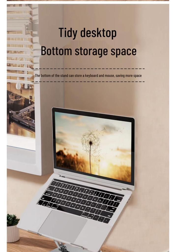 515 Laptop Stand: Adjustable 360° Rotating, Foldable & Lifting Cooling Base for Desktop Computers