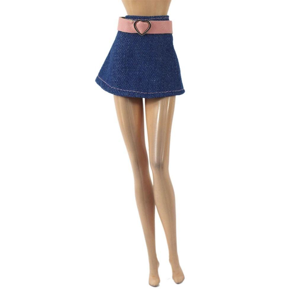 Fashion Jeans Pants Casual Wears Doll Leather Skirt Accessories Trousers for 30cm Dolls