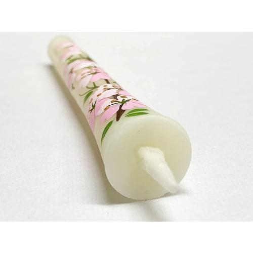 Japanese Candles, No. 3, Hand-Painted Candle Set of 6 - Perfect for Spring, Summer, Autumn, and Winter, Perfect for Memorial Services, Buddhist Altars