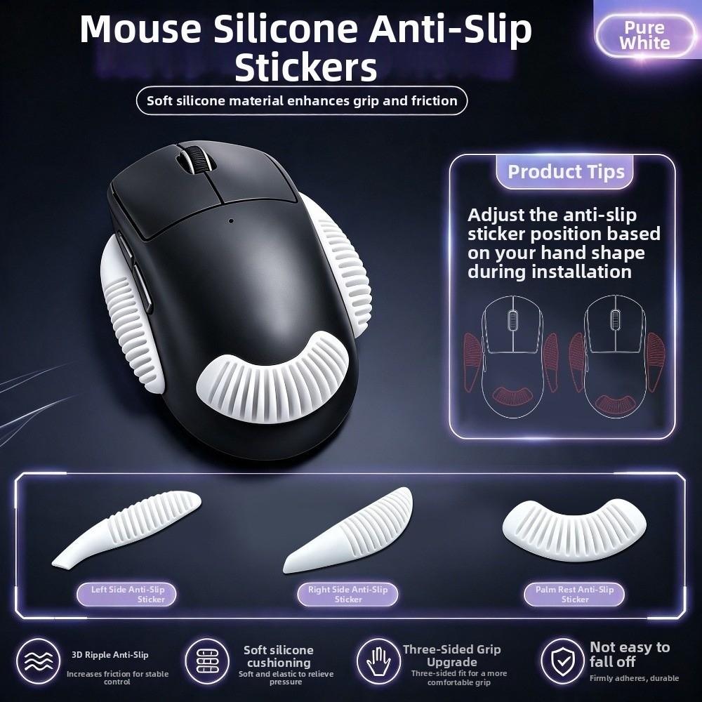 3pcs/Set Self Adhesive Mouse Grip Stickers for Logitech and Razer Computer Gaming Mouse