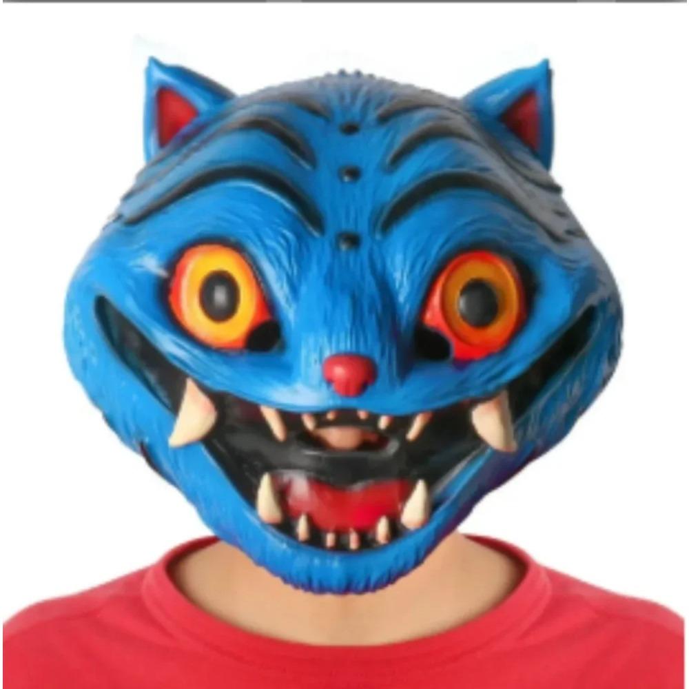 KPop Demon Hunters Blue Tiger Cosplay Mask Halloween Latex Group Demon Hunter Headgear Cosplay Prop For Events Costume Party