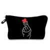 Women Rainbow heart Print Cosmetic Bag Toiletries Organize Travel Storage Case 6374 CLE