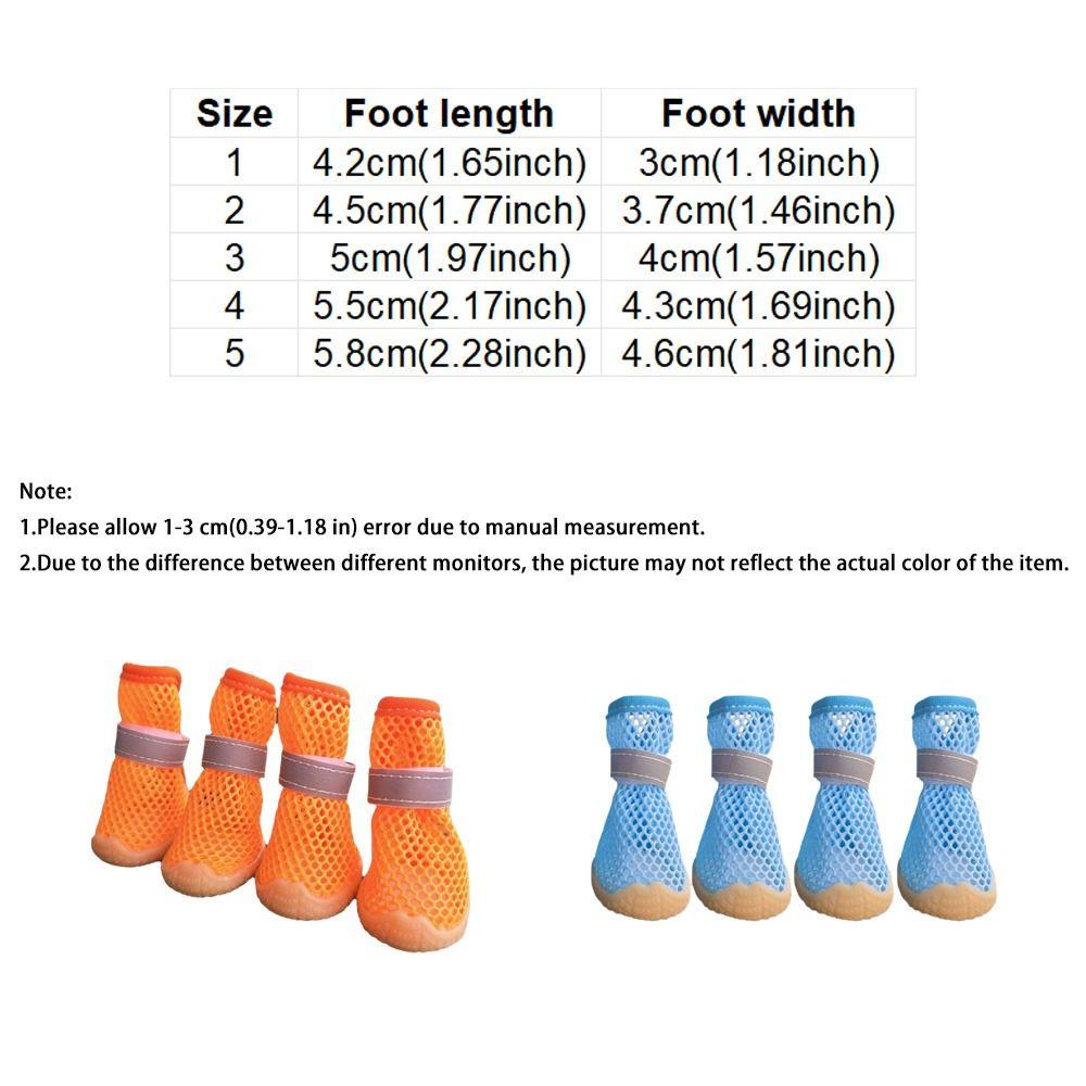 Wear Resistant Dog Mesh Shoes Adjustable Pet Paw Protector Anti Slip Dog Shoes  Walking Outdoor