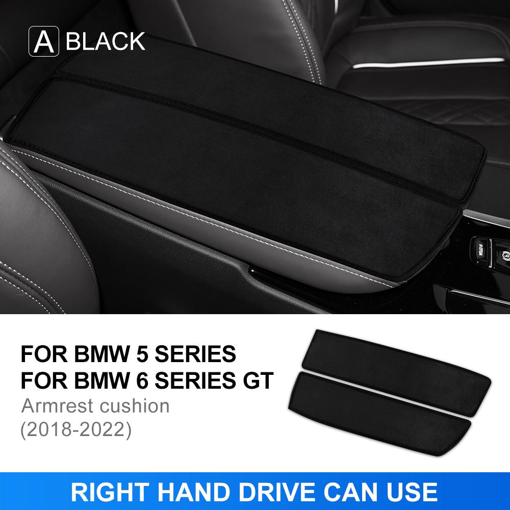 For BMW 5 6 Series GT 2018-2022 G31 G30 G32 Car Armrest Cushion Center Console Armrest Box Mat Suede Cover Interior Accessories.