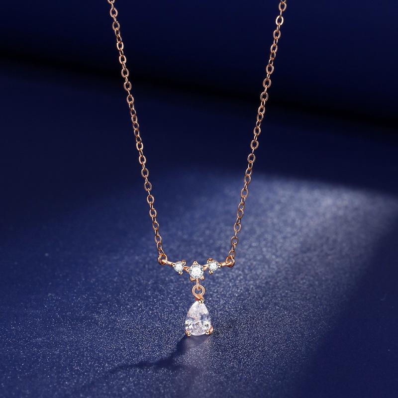 

Ожерелье с каплями воды, женский легкий роскошный свитер, цепочка на ключицу, простой нишевый дизайн, модный предмет, украшение