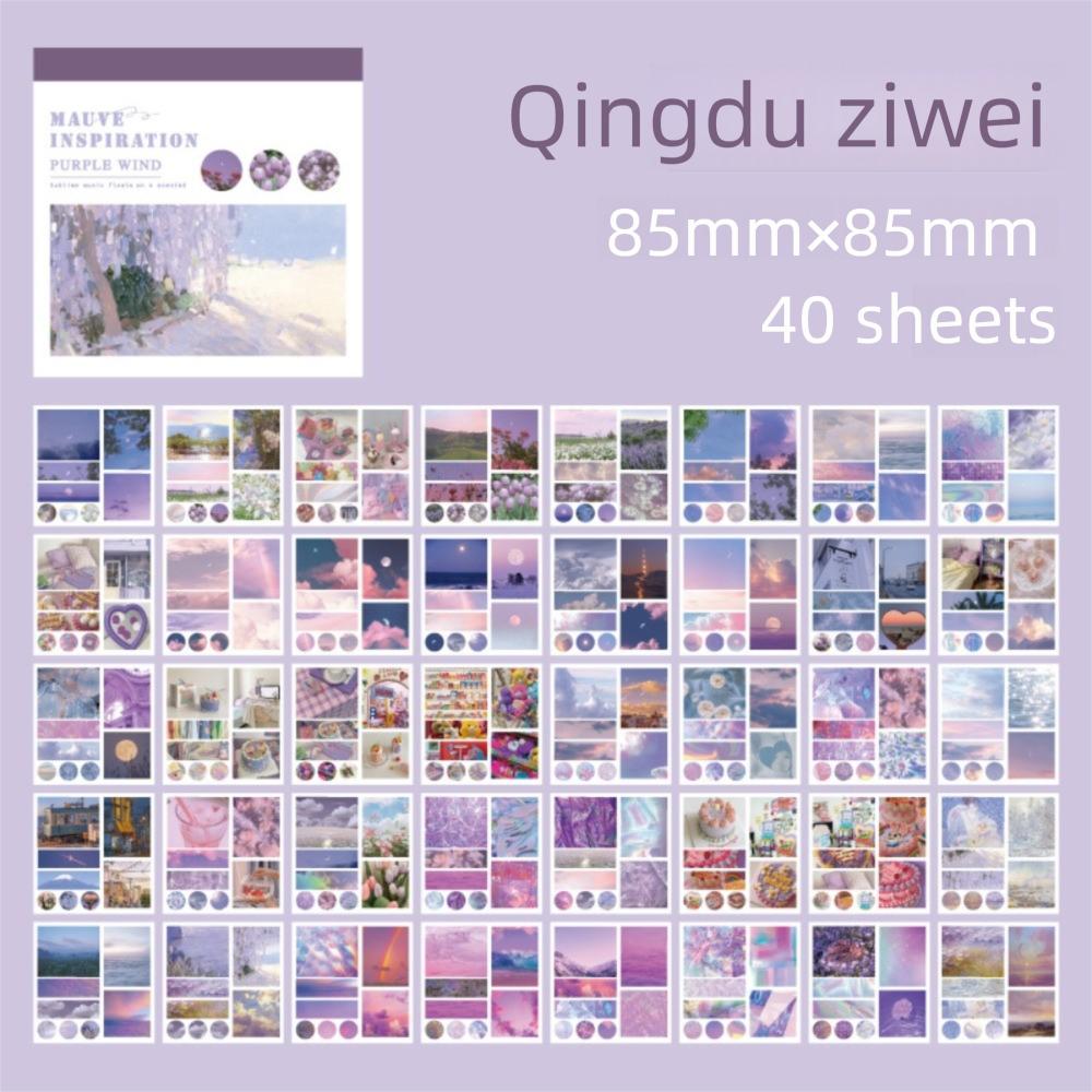 40 Stück DIY Scrapbooking Ästhetische Deko Sticker INS Journal Zubehör Neues Washi Papier Tagebuch Album