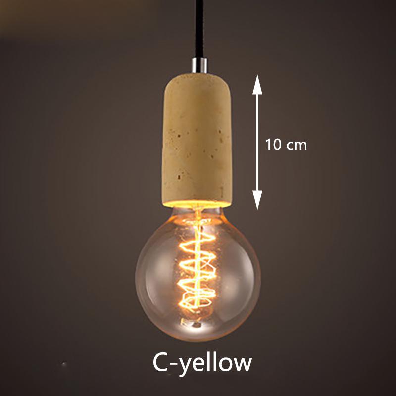 3 style kolorowe krótkie Loft Nordic Cement wisiorek światła nowoczesna lampa led E27 110 V przewód restauracja!