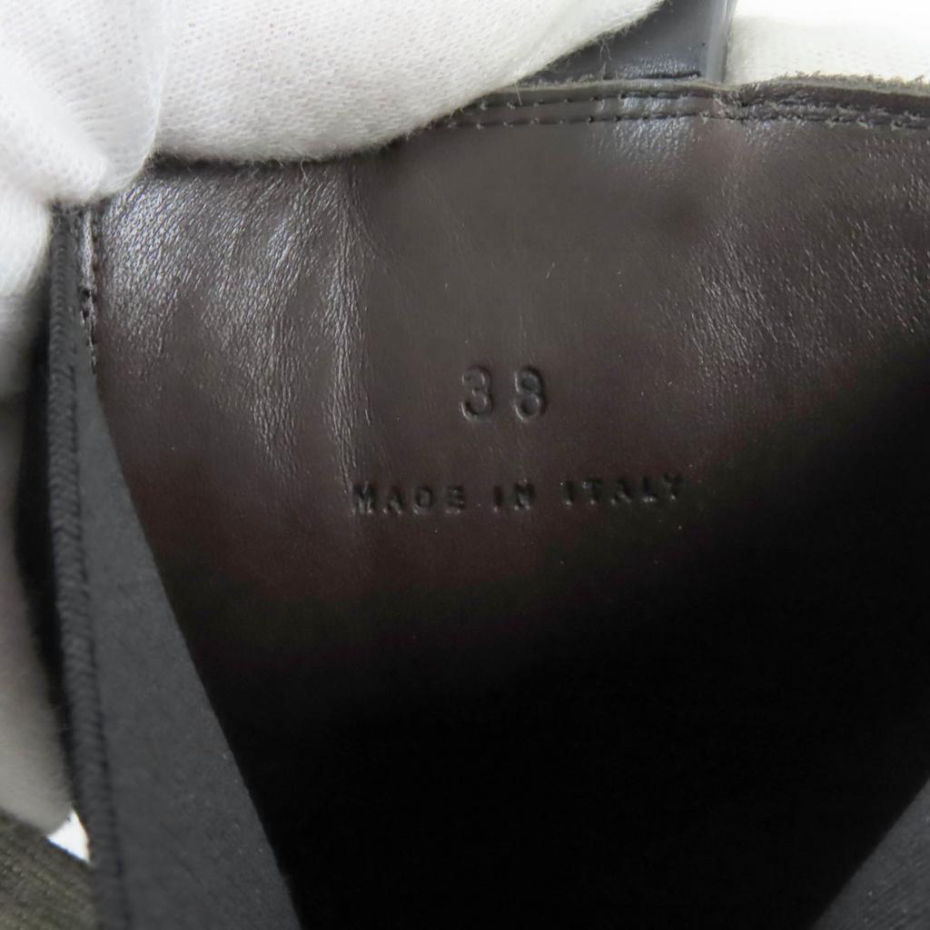 Excellent BOTTEGAVENETA Short Boots Tire Chelsea Boots  Black White Leather 38 Used
