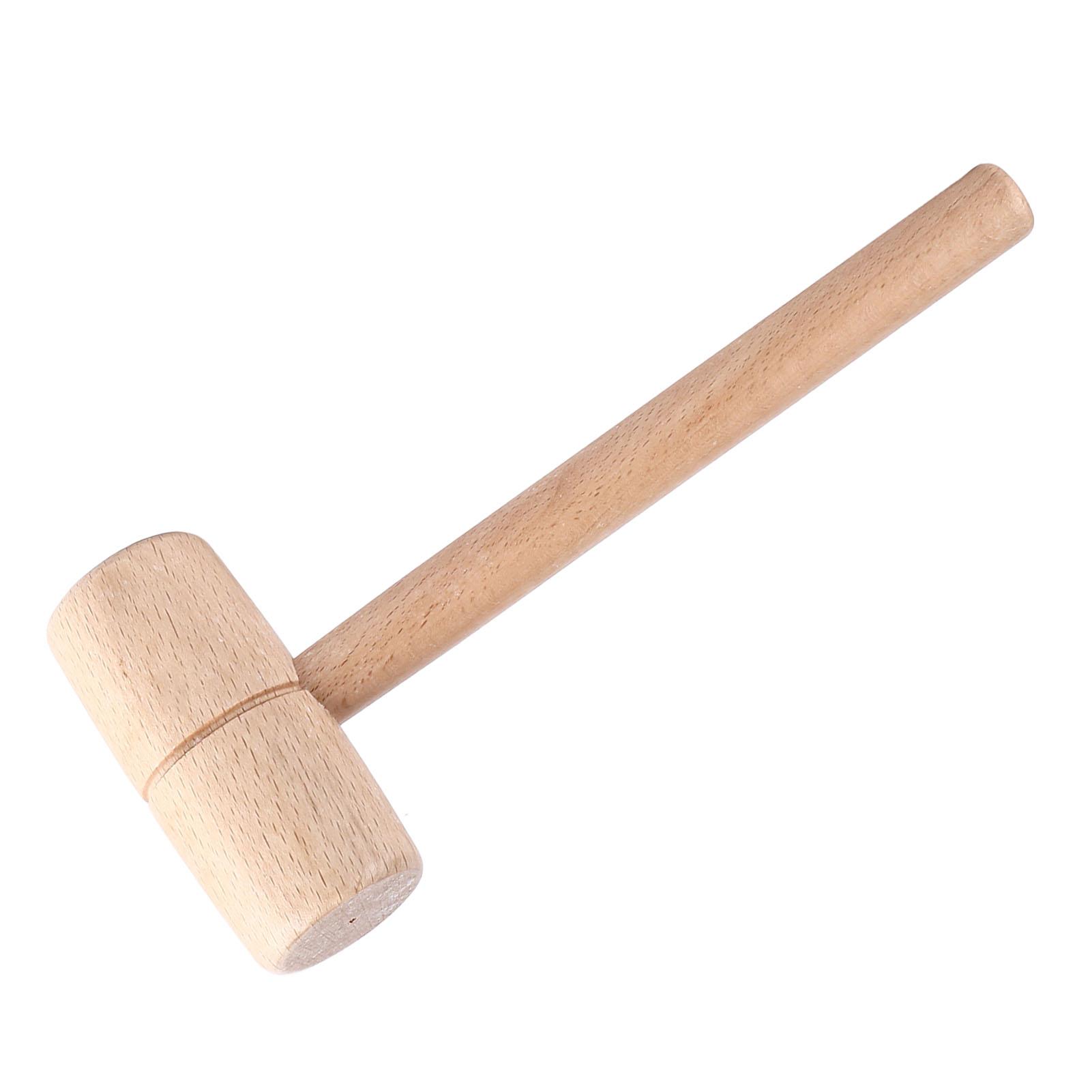 Wooden Mallet Hammer Carpenter Solid Beech Wood Round Head Woodworking Hand Tool for DIY