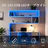 ShineBurky LED Strip Light, COB High Density, USB Powered, 2m, 10-Level Dimming, 320 LEDsm, Cuttable, Blue