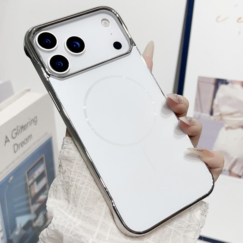 Luxury Metalic ForMagsafe Case foriPhone 17 Air 16 15 14 Pro Max Plus 13 12 16E SE4 17Pro Magnetic Plating Frameless Cover