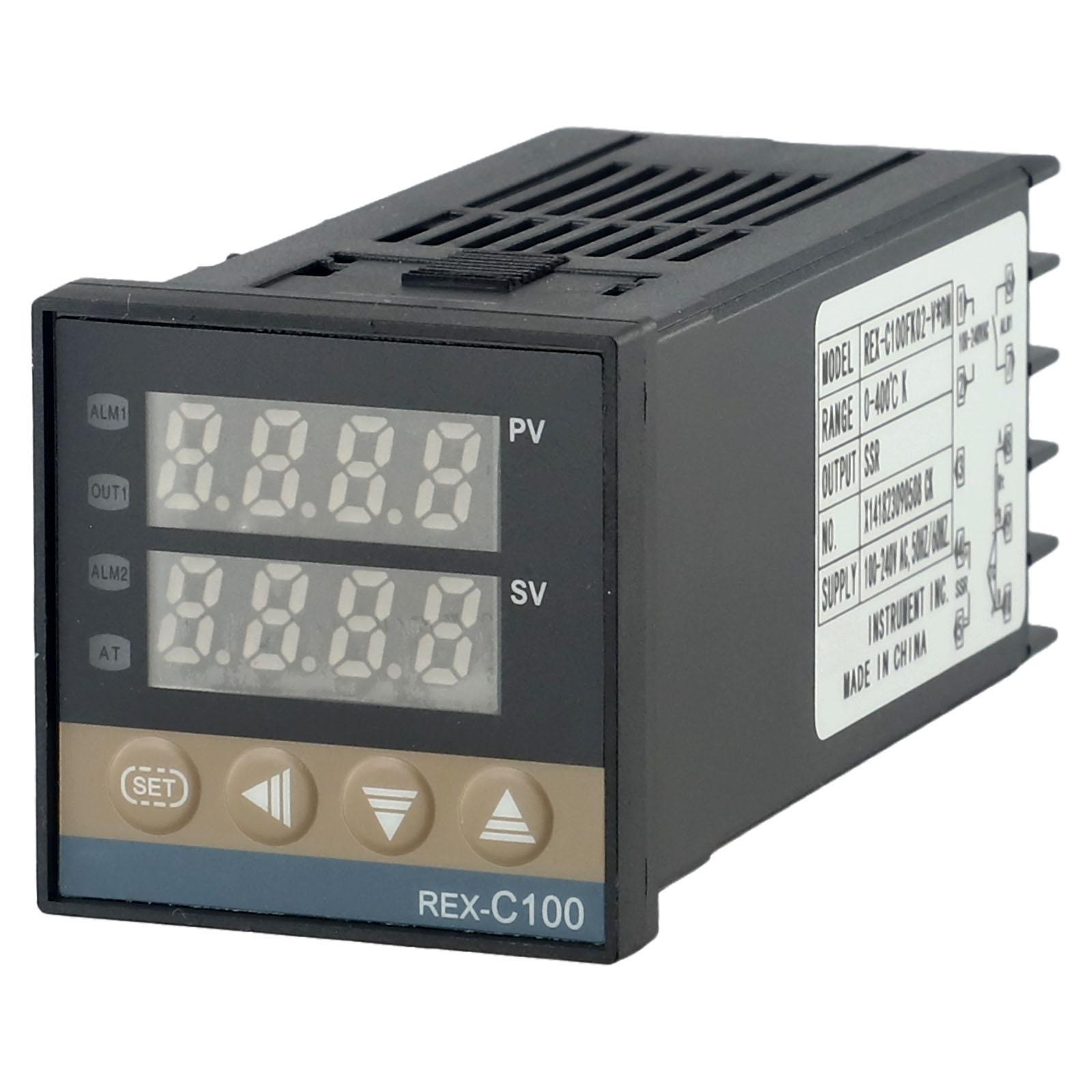 

REXC100 Digital PID Temperature Controller with 40A Solid State Relay and K Thermocouple for Precision Temperature Control China Mainland