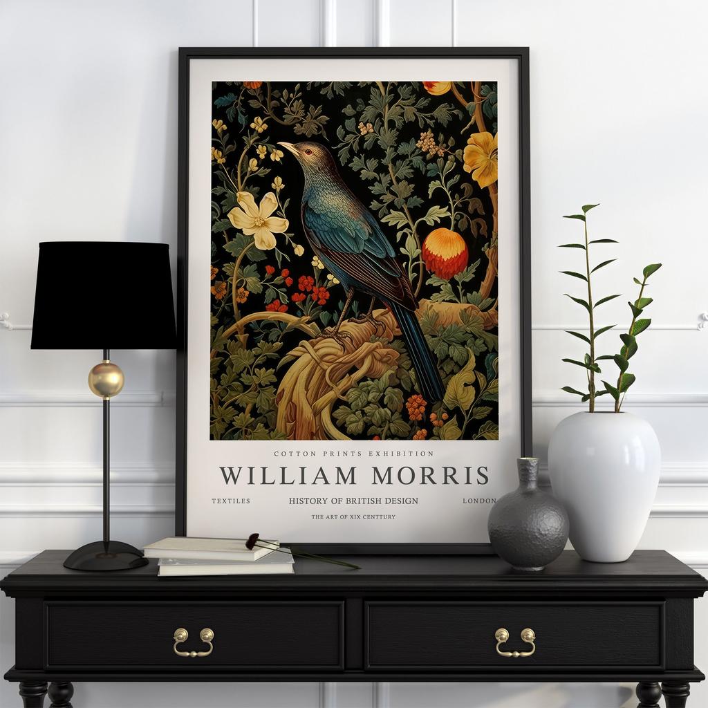 Neutral William Morris Poster Picture Botanical Animals Canvas Prints Vintage Wall Art Decorations for Living Room Exhibition