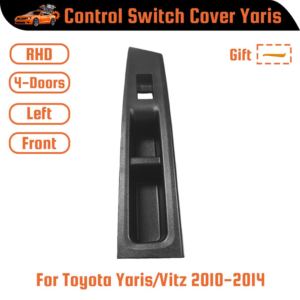 Car Window Switch Control Panel Armrest Upper Panel Cover Replacement For Toyota Yaris/Vitz 2010 2011-2014 Armrest Door Panel