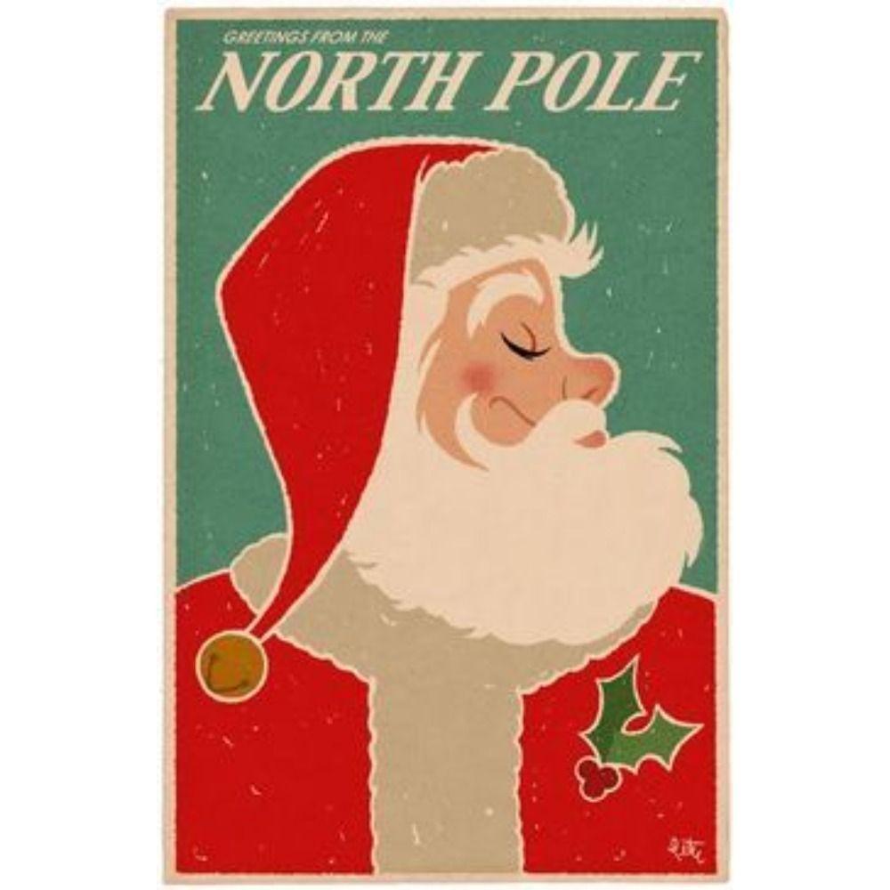 Vintage Christmas Metal Tin Sign Home Festive Wall Decor