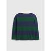 Gap Boys' 2025 Spring and Autumn New Pure Cotton Striped Long-Sleeved Polo Shirt Kidsren's Clothing Top American Version 791611