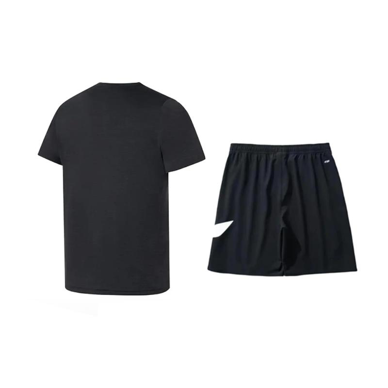 Li-Ning Versatile Round Neck Pullover Simple Breathable Quick-Dry Comfortable Casual Sports Suit Unisex Suit ATSS069-1+YKSV197-2